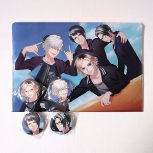 💖2/$35💖 Dynamic Chord Anime Otome Game File Folder + Pin Badge Bundle